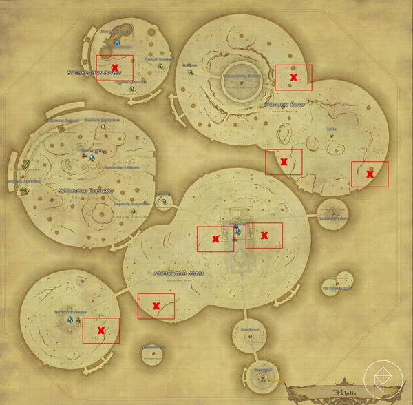 Ophiotauroskin map treasure locations